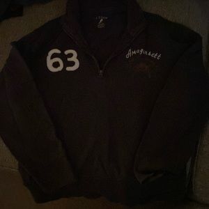 J Crew Sweatshirt, Zip, No Pockets, Navy Blue, Size Medium, 100% Cotton